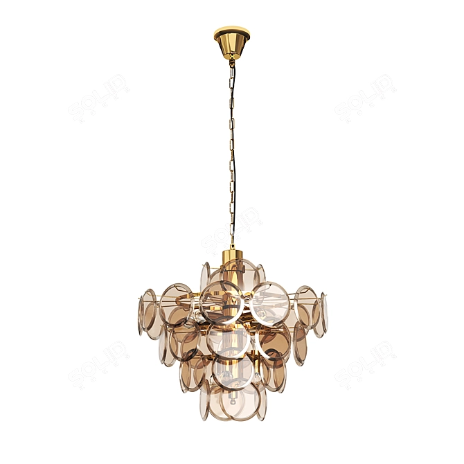 Divinare Chloe Gold Pendant Light 3D model image 2