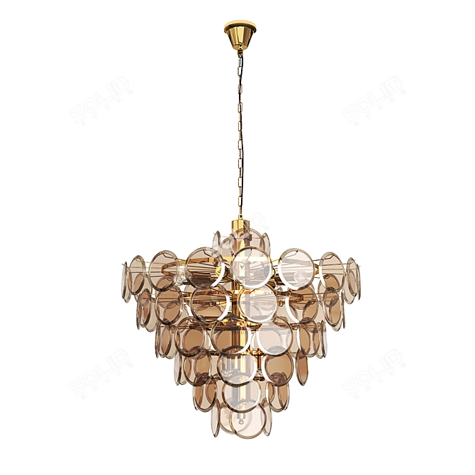 Divinare Chloe Gold Pendant Light 3D model image 2