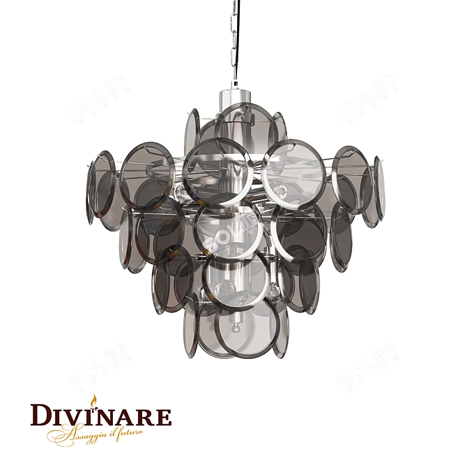 Chloe Smoky Eight-Light Pendant 3D model image 1