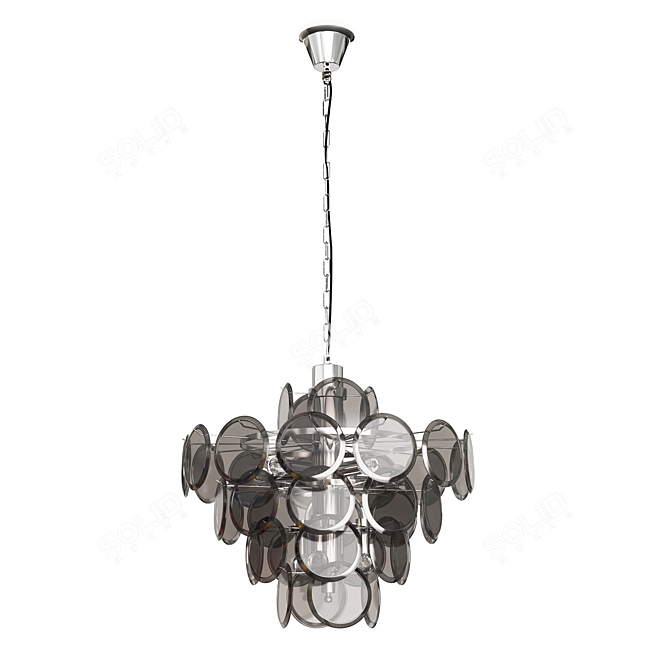 Chloe Smoky Eight-Light Pendant 3D model image 2