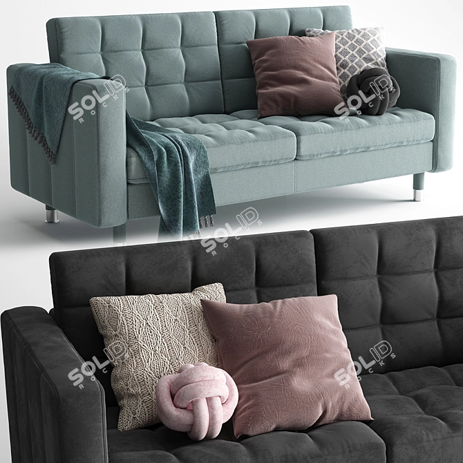 Modern 3-piece Landskrona Sofa 3D model image 4