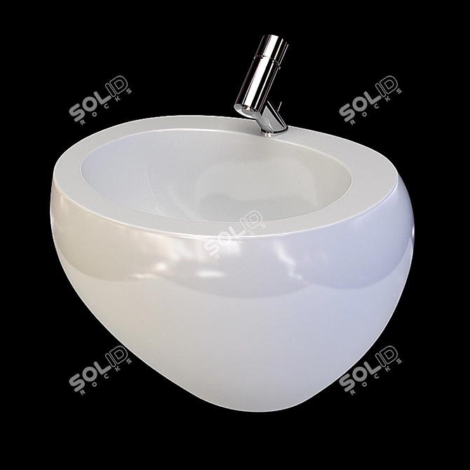 Laufen Alessi Washbasin (1097.2) - Elegant and Functional 3D model image 1