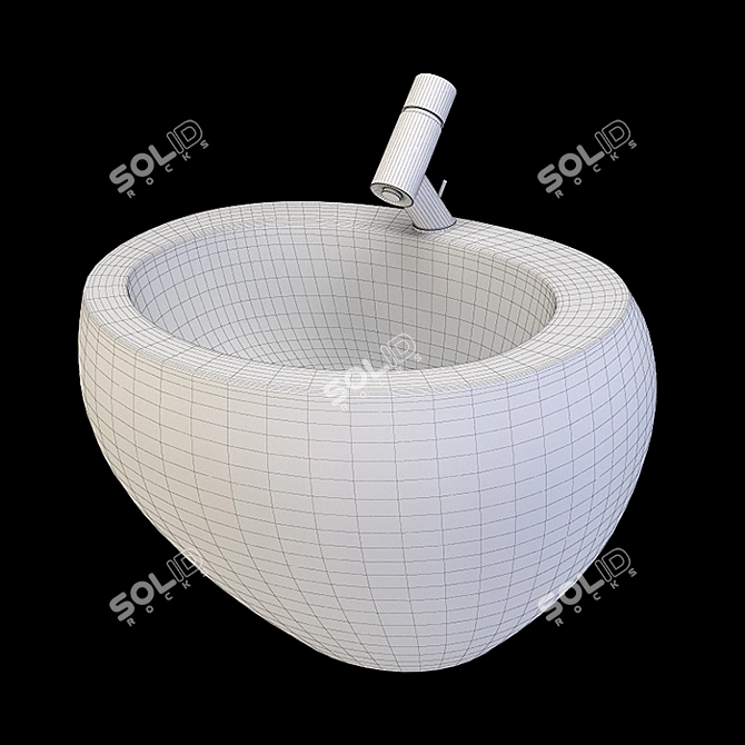 Laufen Alessi Washbasin (1097.2) - Elegant and Functional 3D model image 3