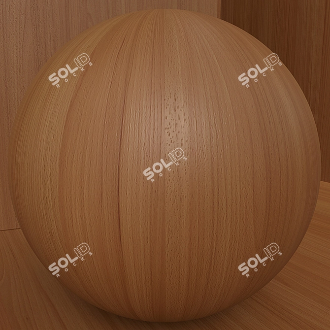 Seamless Beech Wood Box Set 3D model image 3