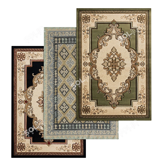 High-Quality Carpets Set for 3D Renders 3D model image 1