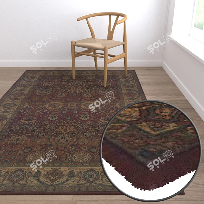 Luxury Carpet Set: High-Quality Textures 3D model image 5