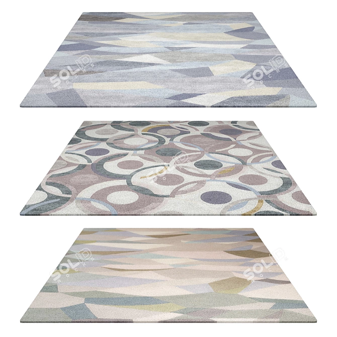 Vintage Marais Boulevard Rug 3D model image 1