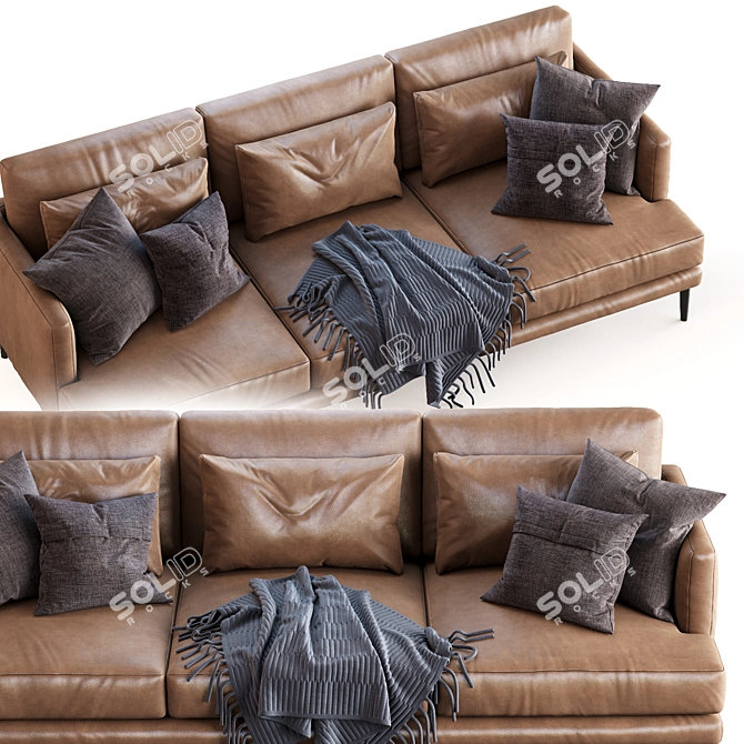Elegant Bonaldo Paraiso Sofa 3D model image 3
