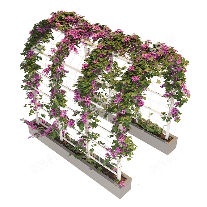 Elegant Garden Arch: 3D Model & Texture Set 3D model image 2