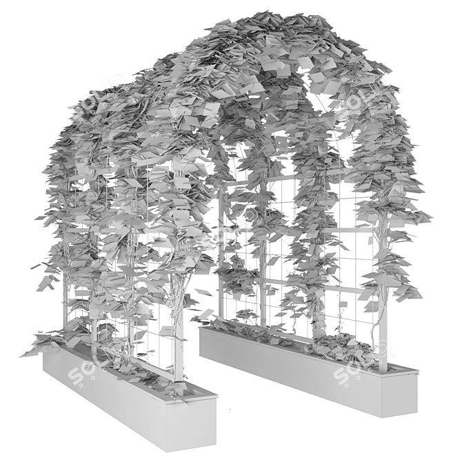 Elegant Garden Arch: 3D Model & Texture Set 3D model image 5