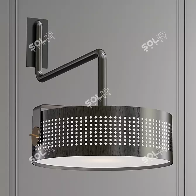 Sleek LED Wall Lamp - MODENA 3D model image 1