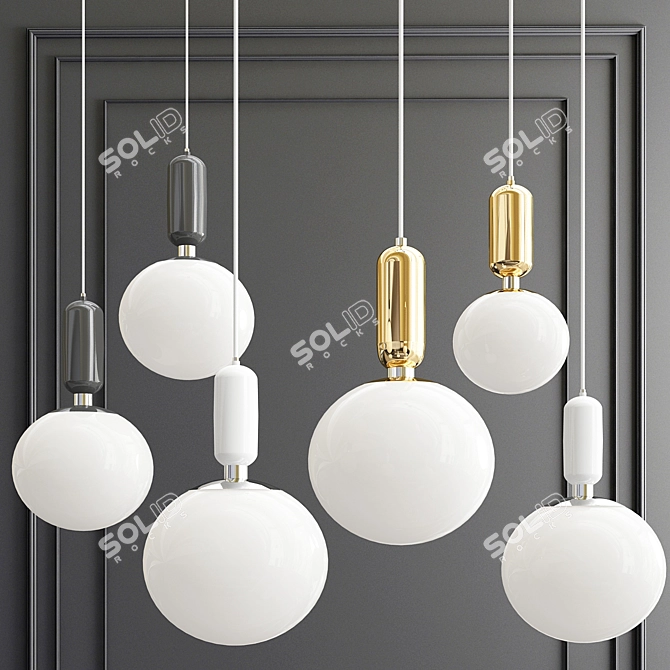 Elegant LED Pendant Light 3D model image 1