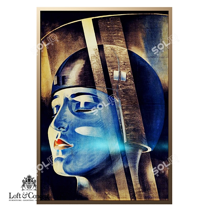 Metropolis Poster: Loft Concept Art-Deco Canvas 3D model image 1