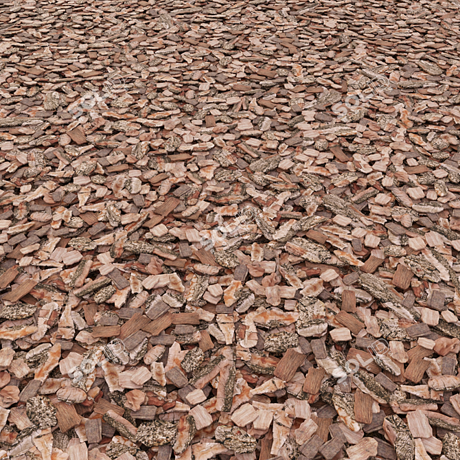 Pine Bark Mulch 3D model image 2