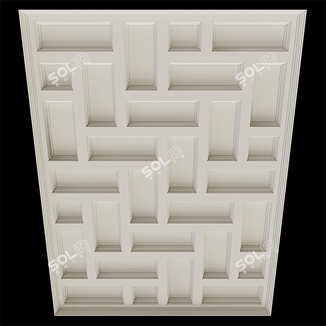 Customizable 4-Light Ceiling: Changeable Colors 3D model image 2