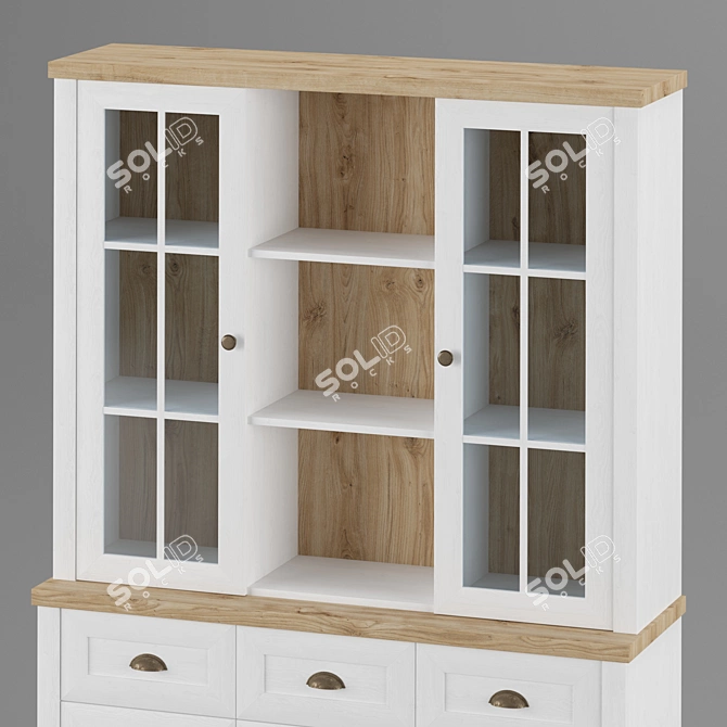 MARKSKEL White Sideboard: Stylish Storage Solution 3D model image 3