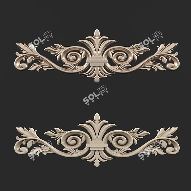 Elegant Classic Decorative Element 3D model image 1