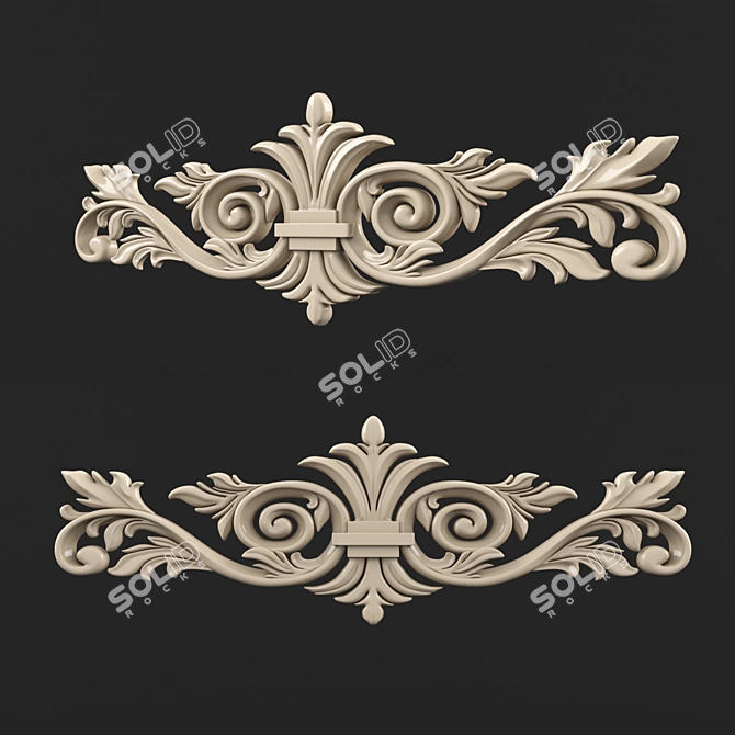 Elegant Classic Decorative Element 3D model image 3