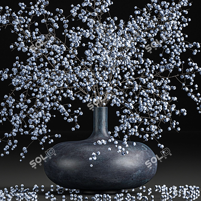 Branches & Berries Bouquet - Natural Decor 3D model image 3