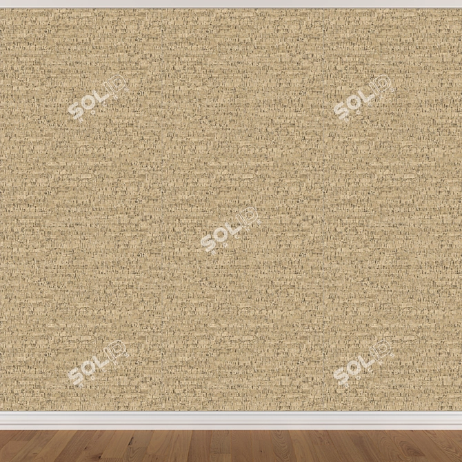 Title: Seamless Wallpaper Set - 3 Color Options 3D model image 3