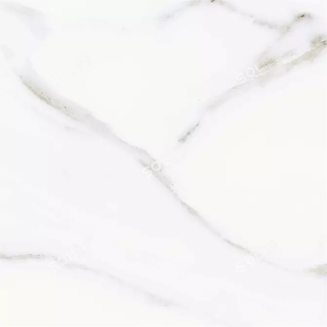 Classic Calacatta White Marble Floor Set 3D model image 3