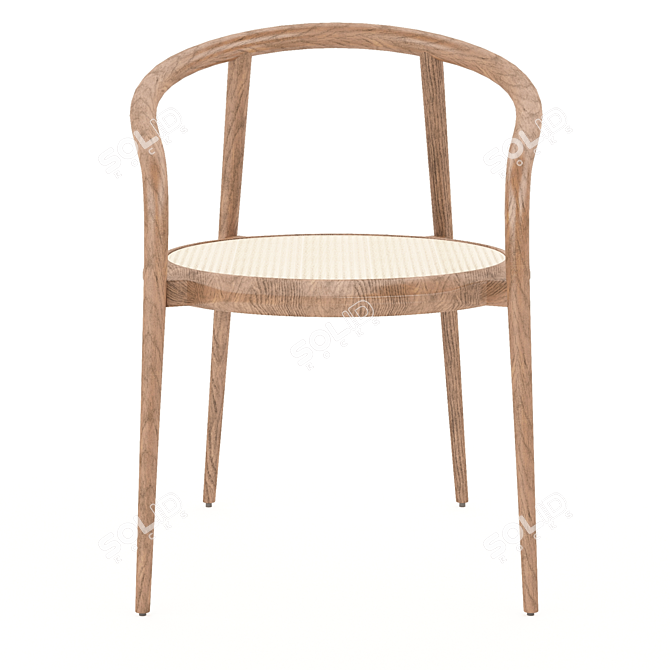 Modern White Lisbon Dining Chair 3D model image 3