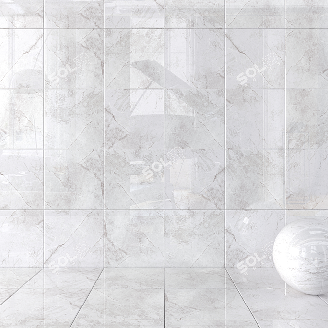 Elegant Malena Ice Wall Tiles 3D model image 1