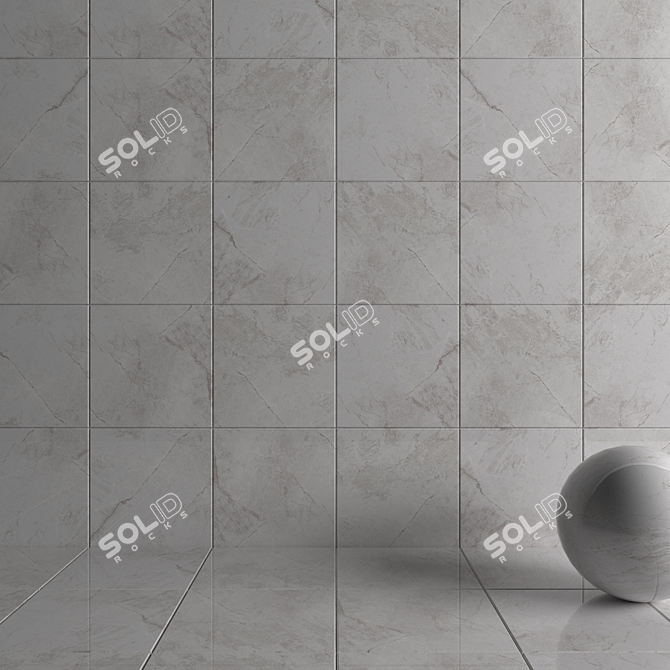 Elegant Malena Ice Wall Tiles 3D model image 4