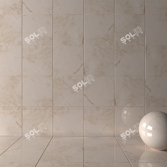 Malena Ivory Wall Tiles: Elegant & Versatile Marble Set 3D model image 3