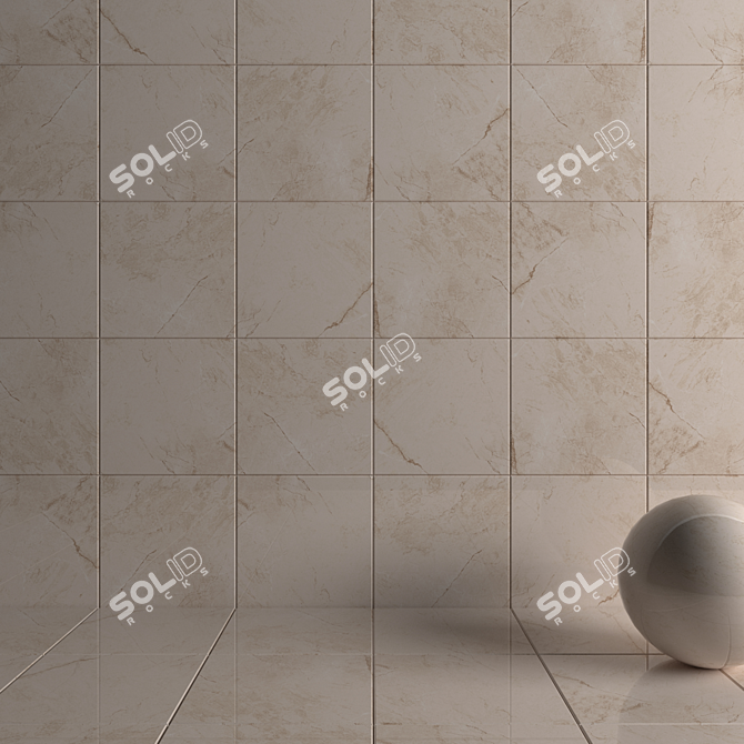 Malena Ivory Wall Tiles: Elegant & Versatile Marble Set 3D model image 4