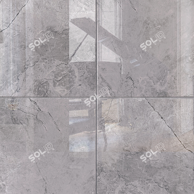 Sleek Carbon Wall Tiles 3D model image 2