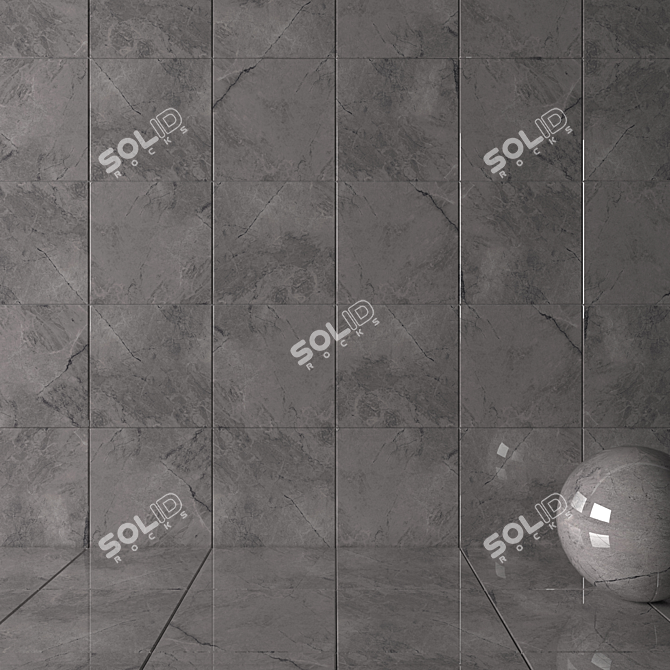 Sleek Carbon Wall Tiles 3D model image 3