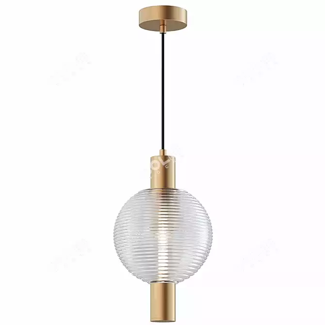 Maytoni Rueca Pendant Lamp in Brass  3D model image 1