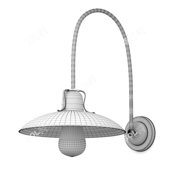 Elegant Chrome Sconce: Lucide Romer 3D model image 2