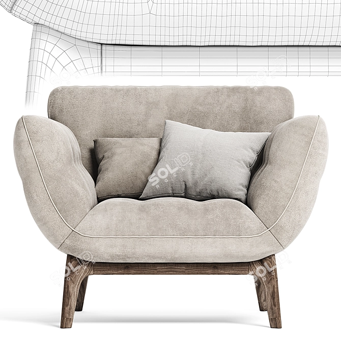 Elevate Your Comfort: Parcours Armchair 3D model image 3