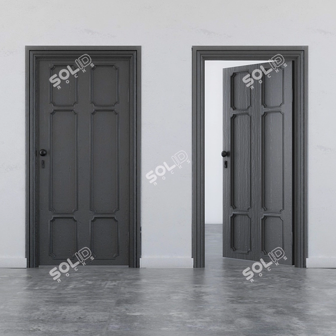 Title: Vintage Elegance Door 3D model image 1