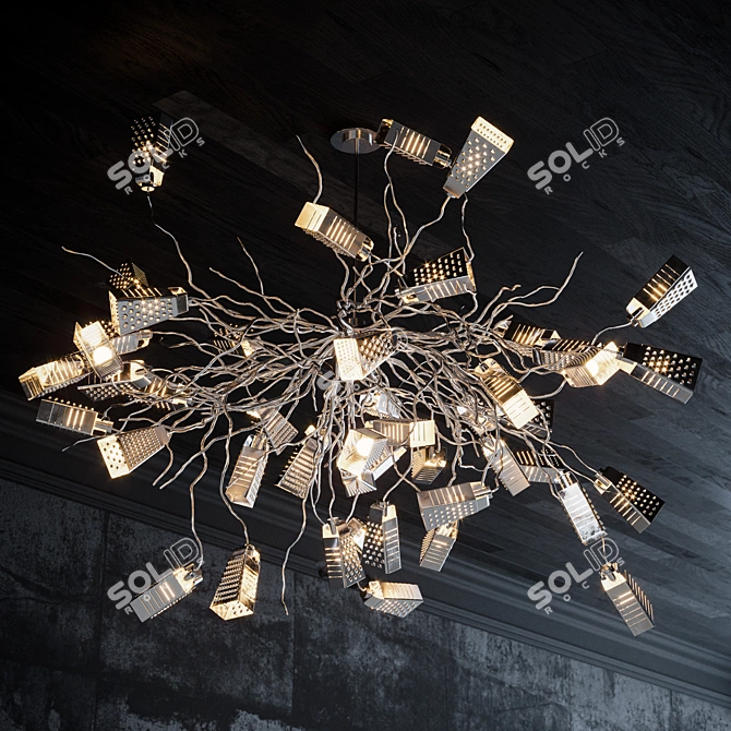 Gourmet Grater Chandelier 3D model image 2