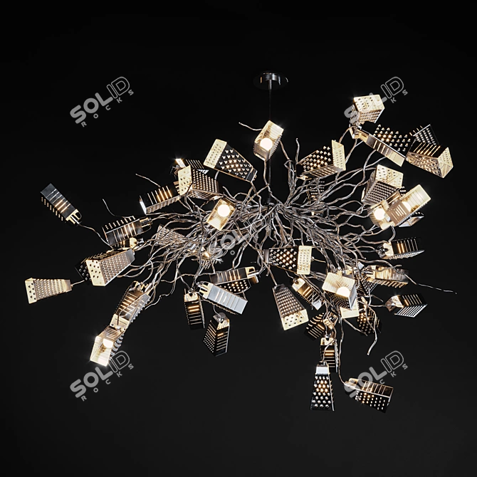 Gourmet Grater Chandelier 3D model image 7