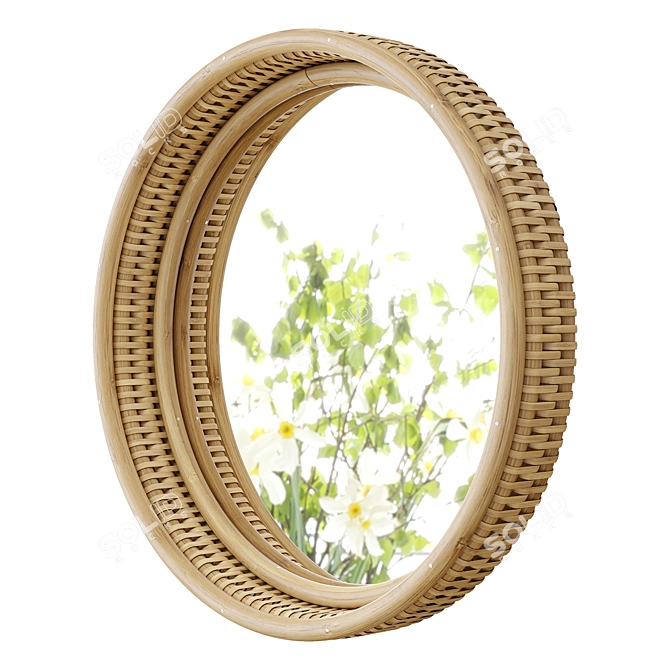 Rotang Frame Small Mirror - Zara Home 3D model image 2