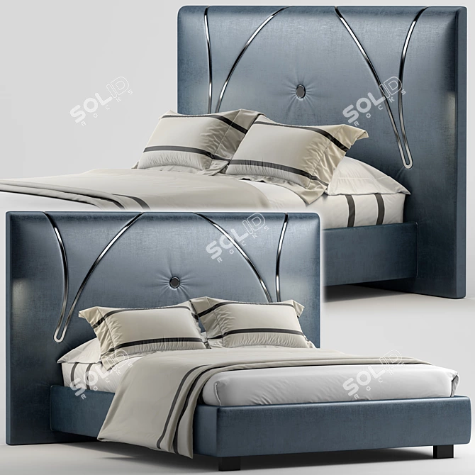 Sleek Dream Designer Bed 3D model image 1