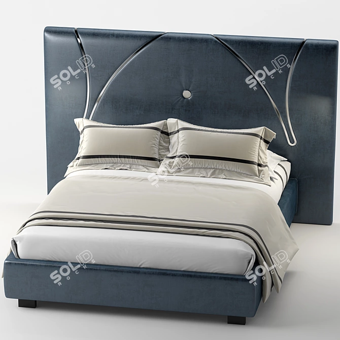 Sleek Dream Designer Bed 3D model image 2