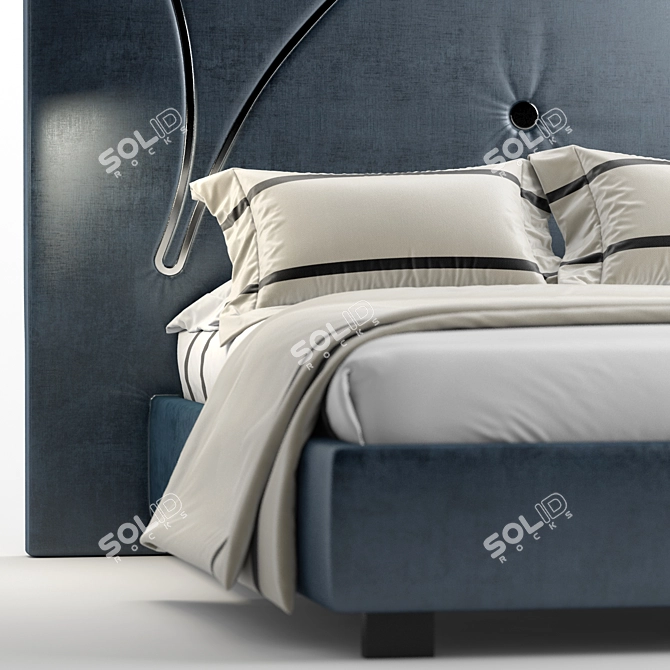 Sleek Dream Designer Bed 3D model image 3