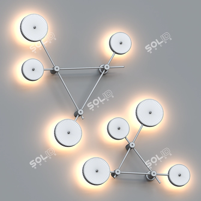 Modern Geometry Wall Sconce 3D model image 4