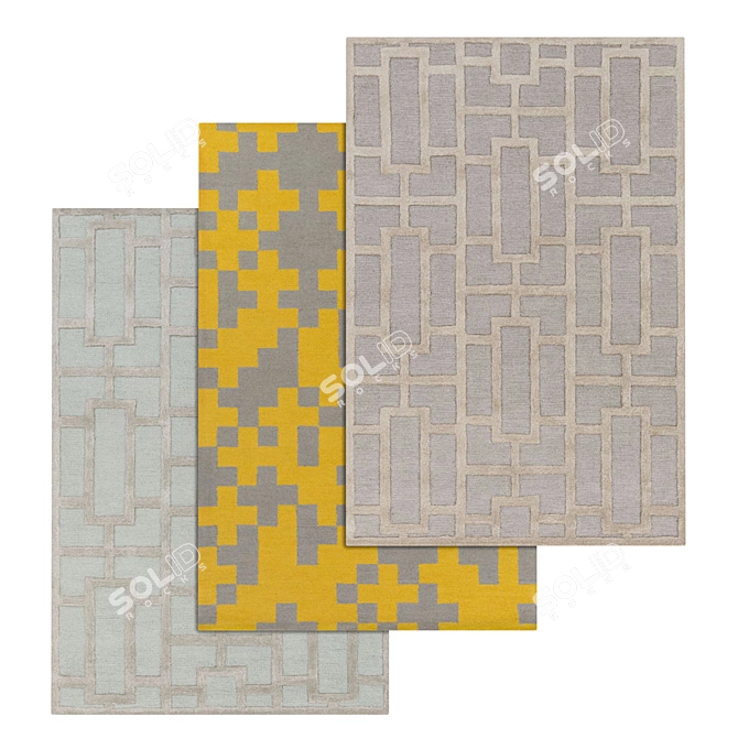 Luxury Carpets Set | High-Quality Textures 3D model image 1