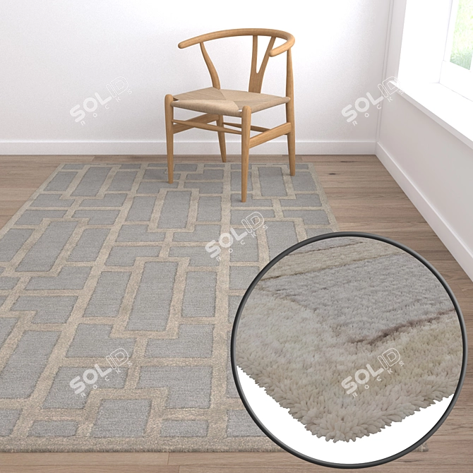 Luxury Carpets Set | High-Quality Textures 3D model image 5