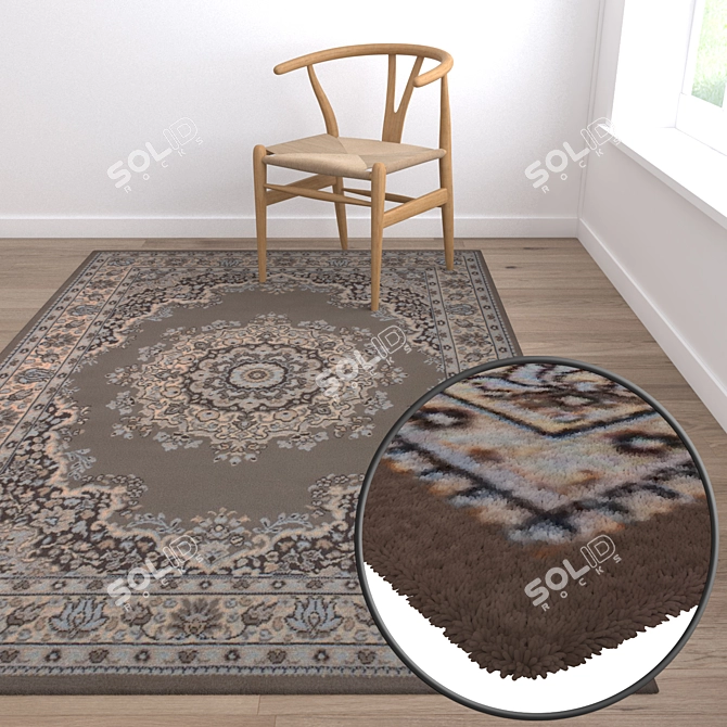 Title: Premium Quality Carpet Set 3D model image 5