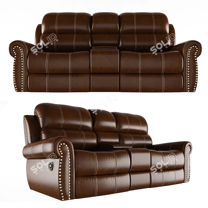 Conesville Bonded Leather Sleeper Sofa 3D model image 1
