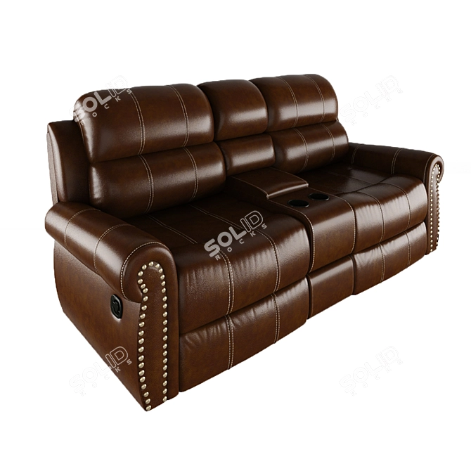 Conesville Bonded Leather Sleeper Sofa 3D model image 2