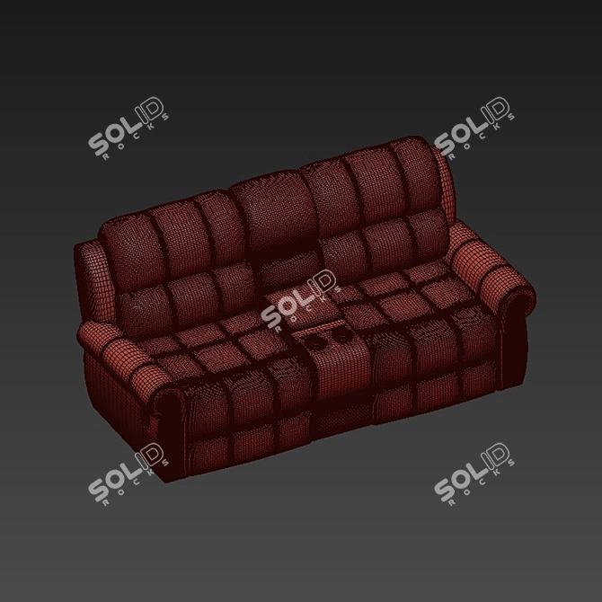 Conesville Bonded Leather Sleeper Sofa 3D model image 4