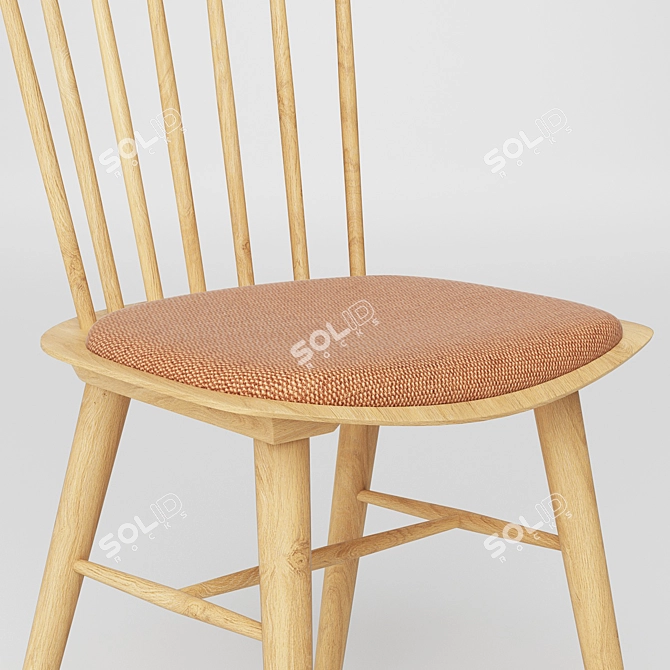 Modern Ironica Chair: Timeless Country Style 3D model image 2